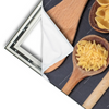 Xxl Wandbild Pasta Auf Loeffeln Schmal Materialvorschau