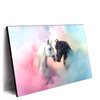 Xxl Wandbild Pferdeliebe In Pastellfarben Querformat Produktvorschau Seitlich