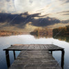 Xxl Wandbild Pier Am Fluss Schmal Zoom