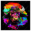 Xxl Wandbild Pop Art Stier Quadrat Produktvorschau Frontal