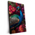 Xxl Wandbild Prachtvoller Pfau Und Blueten Hochformat Produktvorschau Seitlich