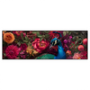 Xxl Wandbild Prachtvoller Pfau Und Blueten Panorama Produktvorschau Frontal
