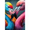 Xxl Wandbild Romantische Flamingos Hochformat Motivvorschau
