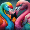 Xxl Wandbild Romantische Flamingos Quadrat Motivvorschau
