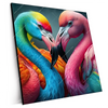 Xxl Wandbild Romantische Flamingos Quadrat Produktvorschau Seitlich