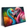 Xxl Wandbild Romantische Flamingos Querformat Produktvorschau Seitlich
