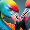 Xxl Wandbild Romantische Flamingos Schmal Zoom