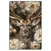 Xxl Wandbild Romantischer Hirsch Mit Blumen Hochformat Produktvorschau Frontal