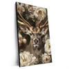 Xxl Wandbild Romantischer Hirsch Mit Blumen Hochformat Produktvorschau Seitlich