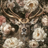 Xxl Wandbild Romantischer Hirsch Mit Blumen Quadrat Motivvorschau