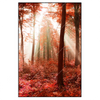 Xxl Wandbild Roter Herbstwald Hochformat Produktvorschau Frontal