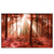 Xxl Wandbild Roter Herbstwald Querformat Produktvorschau Frontal