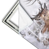 Xxl Wandbild Rothirsch Im Winter Quadrat Materialvorschau