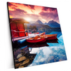 Xxl Wandbild Ruhiger Bergsee Quadrat Produktvorschau Seitlich
