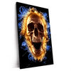 Xxl Wandbild Schaedel In Flammen Hochformat Produktvorschau Seitlich