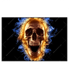 Xxl Wandbild Schaedel In Flammen Querformat Produktvorschau Frontal
