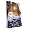 Xxl Wandbild Schneebedeckte Landschaft Am Fluss Hochformat Produktvorschau Seitlich