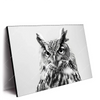 Xxl Wandbild Schwarz Weiss Eulenportrait Querformat Produktvorschau Seitlich