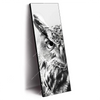 Xxl Wandbild Schwarz Weiss Eulenportrait Schmal Produktvorschau Seitlich