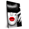 Xxl Wandbild Schwarze Eleganz Rote Lippen Hochformat Produktvorschau Seitlich