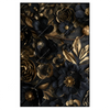Xxl Wandbild Schwarze Und Goldene Blueten Hochformat Produktvorschau Frontal