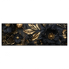 Xxl Wandbild Schwarze Und Goldene Blueten Panorama Produktvorschau Frontal