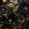 Xxl Wandbild Schwarze Und Goldene Blueten Quadrat Motivvorschau