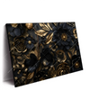 Xxl Wandbild Schwarze Und Goldene Blueten Querformat Produktvorschau Seitlich