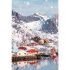 Xxl Wandbild Skandinavisches Dorf Im Schnee Hochformat Motivvorschau