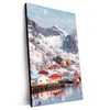 Xxl Wandbild Skandinavisches Dorf Im Schnee Hochformat Produktvorschau Seitlich