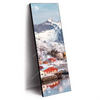 Xxl Wandbild Skandinavisches Dorf Im Schnee Schmal Produktvorschau Seitlich