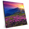 Xxl Wandbild Sommerberg Im Sonnenuntergang Quadrat Produktvorschau Seitlich