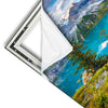 Xxl Wandbild Sommermorgen Am Bergsee Quadrat Materialvorschau