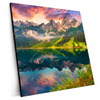 Xxl Wandbild Sonnenaufgang Am Bergsee Quadrat Produktvorschau Seitlich