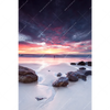 Xxl Wandbild Sonnenaufgang Am Strand Mit Felsen Hochformat Motivvorschau