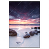Xxl Wandbild Sonnenaufgang Am Strand Mit Felsen Hochformat Produktvorschau Frontal