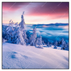 Xxl Wandbild Sonnenaufgang Im Schnee Quadrat Produktvorschau Frontal