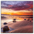 Xxl Wandbild Sonnenuntergang Am Strand Mit Felsen Quadrat Produktvorschau Frontal