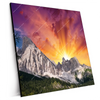 Xxl Wandbild Sonnenuntergang In Den Bergen Quadrat Produktvorschau Seitlich
