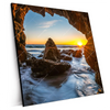 Xxl Wandbild Sonnenuntergang In Meeresgrotte Quadrat Produktvorschau Seitlich