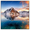 Xxl Wandbild Sonnenuntergang Norwegen Quadrat Produktvorschau Frontal