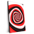Xxl Wandbild Spirale In Rot Weiss Schwarz Hochformat Produktvorschau Seitlich