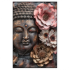 Xxl Wandbild Spiritueller Buddha Und Blumen Hochformat Produktvorschau Frontal
