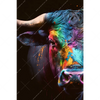 Xxl Wandbild Stier Mit Bunten Farben Hochformat Motivvorschau