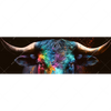 Xxl Wandbild Stier Mit Bunten Farben Panorama Motivvorschau