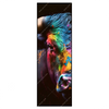 Xxl Wandbild Stier Mit Bunten Farben Schmal Produktvorschau Frontal