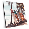 Xxl Wandbild Surfbretter Und Palmen Quadrat Produktvorschau Seitlich