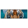 Xxl Wandbild Tauchender Tiger Panorama Produktvorschau Frontal