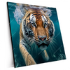Xxl Wandbild Tauchender Tiger Quadrat Produktvorschau Seitlich