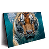 Xxl Wandbild Tauchender Tiger Querformat Produktvorschau Seitlich